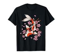 Japanese Koi Carp Cherry Blossom Sakura Art Kawaii T-Shirt