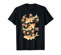Japanese Koi Carp with Sakura and Cherry Blossoms T-Shirt
