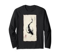 Japanese Koi Fish Art Vintage Zen Perseverance Gift Long Sleeve T-Shirt