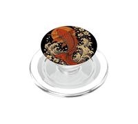 Japanese Koi Fish Cherry Blossom Ocean Wave Red Sun Art PopSockets PopGrip for MagSafe