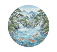 Japanese Koi Fish Mountain Spring Pure Source 1 Metal Tin Sign