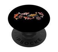 Japanese Koi Fish Pond Aesthetic Goldfish Art PopSockets Adhesive PopGrip