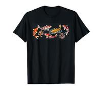 Japanese Koi Fish Pond Aesthetic Goldfish Art T-Shirt