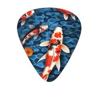 Japanese Koi Fish Printed Guitar Picks 12-Piece Set - Comfortable, Versatile Plectrum for All Guitar Styles & Players