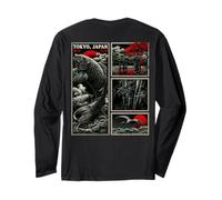 Japanese Koi Fish The Great Wave Off Kanagawa Kanji (Back) Long Sleeve T-Shirt