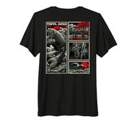 Japanese Koi Fish The Great Wave Off Kanagawa Kanji (Back) Premium T-Shirt