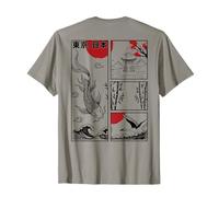 Japanese Koi Fish The Great Wave off Kanagawa Kanji (BACK) T-Shirt