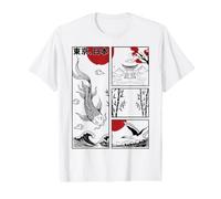 Japanese Koi Fish The Great Wave Off Kanagawa Kanji (Back) Value Graphic T-Shirt