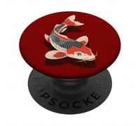 Japanese Koi Fish Ukiyo-e & Irezumi Tattoo Art Zen Style PopSockets Adhesive PopGrip