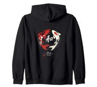 Japanese Koi Fish Wa Harmony Symbol Zen Balance Art Zip Hoodie