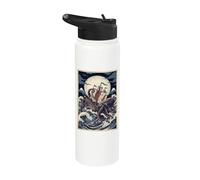 Japanese Kraken Mythical Octopus Monster Ukiyo-e Stainless Steel Insulated Water Bottle