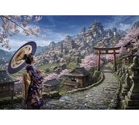 Japanese Kyoto Cherry Blossom 1000 Piece Jigsaw Puzzle,Educational Toy,Adults & Kids 14+,Home Wall Decor Sakura,Whimsical Challenge,Premium Cardboard,Great Gifts,Stress Relief 52x38cm