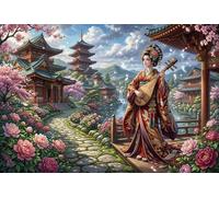 Japanese Kyoto Kimono Girl 1000 Piece Jigsaw Puzzle,Impossible Challenge,Educational Toy,Premium Cardboard,Adults & Kids 14+,Home Wall Decor,Gift Idea,Stress Relief 70x50cm