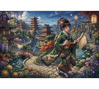 Japanese Kyoto Kimono Girl 1000 Piece Jigsaw Puzzle,Impossible Challenge,Educational Toy,Premium Cardboard,Adults & Kids 14+,Home Wall Decor,Gift Idea,Stress Relief 70x50cm