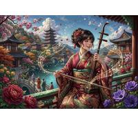 Japanese Kyoto Kimono Girl 1000 Piece Jigsaw Puzzle,Whimsical Challenge,Gift Idea,Educational Toy,Premium Cardboard,Home Wall Decor,Adults & Kids 14+,Stress Relief 70x50cm