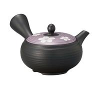 Japanese Kyusu Tokoname Ware Hand-made Clay Teapot 7.8Fl. Oz., Made in Japan (chikushun vio Hagi)