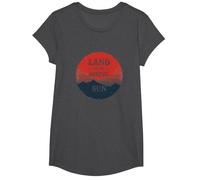 Japanese Land of Rising Sun for Men Vintage Style Gift T-Shirt, Girls, Dark Heather Grey, Medium