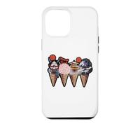 Japanese Landmarks And Oni Mask Ice Cream Cones Graphic Case for iPhone 12 Pro Max