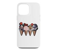 Japanese Landmarks And Oni Mask Ice Cream Cones Graphic Case for iPhone 13 Pro Max