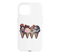 Japanese Landmarks And Oni Mask Ice Cream Cones Graphic Case for iPhone 15
