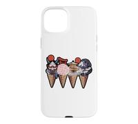 Japanese Landmarks And Oni Mask Ice Cream Cones Graphic Case for iPhone 15 Plus