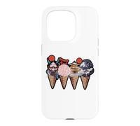 Japanese Landmarks And Oni Mask Ice Cream Cones Graphic Case for iPhone 15 Pro