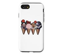 Japanese Landmarks And Oni Mask Ice Cream Cones Graphic Case for iPhone SE (2020) / 7/8