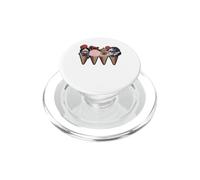 Japanese Landmarks And Oni Mask Ice Cream Cones Graphic PopSockets PopGrip for MagSafe