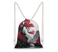 Japanese Landscape Architecture Men Drawstring Bags Backpack 30x40cm