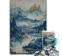 Japanese Landscape Classic Wooden Puzzle for Adults, 1000 Pieces | A screen-free tabletop activity - a simple way to organise the image in spare time.
