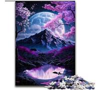 Japanese Landscape Neon 1000 Pieces Jigsaw Puzzle for Adults& Teens, Staycation Kill Time Enhance Love between Couples (50x75cm)
