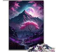 Japanese Landscape Neon Jigsaw Puzzles for Adults 1000 Piece, Pattern Assembly Deal As Gifts for The Whole Family Suitable for And 14 (50x75cm)
