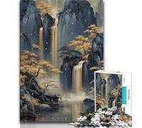 Japanese Landscape Painting 1000 Pieces Jigsaw Puzzles For Teens And Adults,Challenging Game Gifts for Is Ideal As A Gift for The Whole Family (50x75cm)
