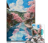 Japanese Landscape Painting Jigsaw Puzzles for Adults Teenagers Jigsaws Puzzle,Toys Educational Games Stress Relieving Wishlist with Santa Claus (50x75cm)
