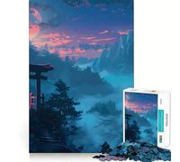 Japanese Landscape Tori Jigsaw Puzzles for Adults 1000 Pieces Recall Enhancer Creative Play Pattern Build Birthday Gift (38x52cm)