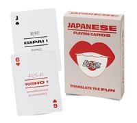 Japanese- Lingo Playing Cards | Language Learning Game Set | Fun Visual Flashcard Deck To Increase Vocabulary and Pronunciation Skills - 54 Useful Phrases