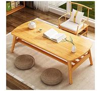 Japanese Low Altar Table for Meditation & Tea - Small Floor Coffee Table for Bay Window & Dining Area Brown 120x55x44cm - Ideal for Spiritual Practices & Relaxation