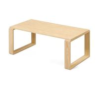 Japanese Low Coffee Table 23x16x16in Yellow Square Legs 0.6" Thick Ideal for Floor SittingBay Window Modern Design
