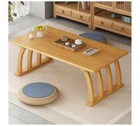 Japanese Low Coffee Table Zen Floating Table for Living Room 90x37x31cm Balcony Cocktail Table Log Color Modern Design for Home Decor