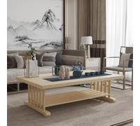 Japanese Low Floor Coffee Table Solid Wood SpaceSaving Design with Veal Stripes Legs Perfect for Sitting Living Room or Dining Room 214 * 60 * 45cm/55.1 * 23.6 * 17.7in