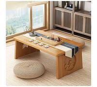 Japanese Low Floor Table for Meditation & Dining - Small Coffee & Tea Altar Table for Spiritual Practices, 60x40x30cm, Color A - Perfect for Floor Sitting & Zen Spaces