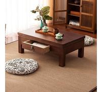 Japanese Low Floor Table Wooden Tea Table for Living Room & Dining Room Modern Design Walnut Finish 60x40x30cm Perfect for Sitting on the Floor