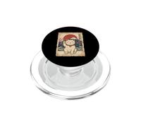 Japanese Lucky Cat Maneki Neko Wave Kanji Japan Art PopSockets PopGrip for MagSafe