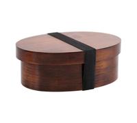 Japanese Lunch Box for Adults - 17.5x6.3cm Leakproof Divider with Elastic Strap, Snack Box for Picnic Wood, Bent0 Lunch Container for Food Meal Salads Sushi School Baby Toddler Travel, Portable