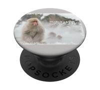 Japanese Macaque Monkey in the Snow Photo PopSockets Adhesive PopGrip
