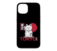 Japanese Maneki Neko Lucky Cat Tokyo Waving Paw Case for iPhone 13