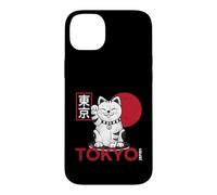 Japanese Maneki Neko Lucky Cat Tokyo Waving Paw Case for iPhone 14 Plus