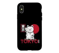 Japanese Maneki Neko Lucky Cat Tokyo Waving Paw Case for iPhone X/XS