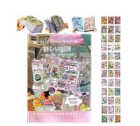 Japanese Manga Style Sticker Book, 45 Sheets of Romantic Memory Series Comic Books Style Material Decoration Stickers - 800+ Designs in 1 Book for DIY Scrapbooking Journaling Handbook Decoration