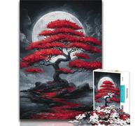 Japanese Maple Tree Puzzles 1000 Pieces for Teenagers,Pattern Assembly Fun at Home Activities,Birthday Present,Travel Gifts (38x26cm)